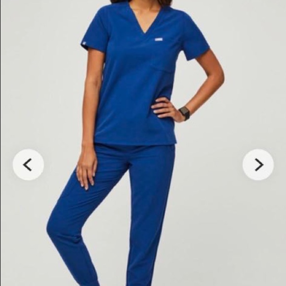 NWT FIGS Electric Blue Scrub Set